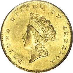 1854 G$1 Type Two MS63 PCGS