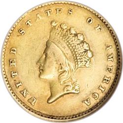 1855-D Gold $1 XF40 NGC, 1839-C $5 VF30 Details