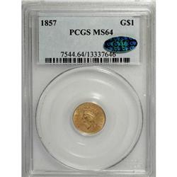 1857 G$1 MS64 PCGS