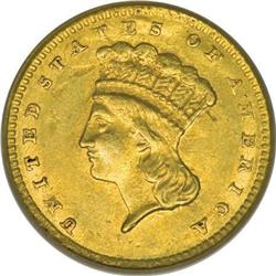 1857-C G$1 AU50 PCGS