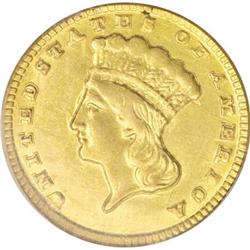 1857-D G$1 MS61 PCGS