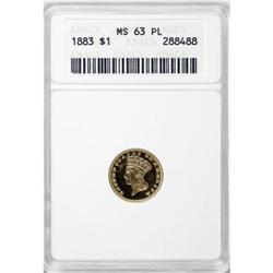 1883 G$1 MS63 Prooflike ANACS