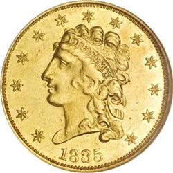 1835 $2 1/2 MS60 NGC