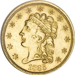 1836 $2 1/2 Script 8 MS60 NGC