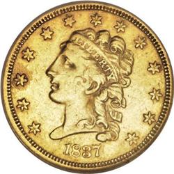 1837 $2 1/2 AU53 NGC