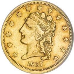 1837 $2 1/2 AU53 NGC