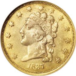 1837 $2 1/2 AU55 NGC