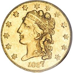 1837 $2 1/2 AU58 NGC