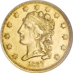 1837 $2 1/2 AU58 NGC