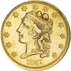 1837 $2 1/2 MS62 NGC