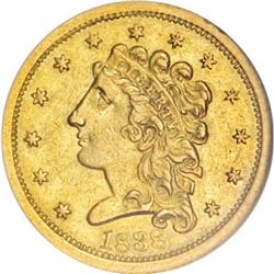 1838 $2 1/2 AU55 NGC