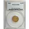 Image 1 : 1843 $2 1/2 XF45 PCGS