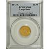 Image 3 : 1843-C $2 1/2 Large Date, Plain 4 MS61 PCGS