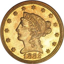 1882 $2 1/2 MS64 PCGS
