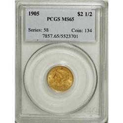 1905 $2 1/2 MS65 PCGS