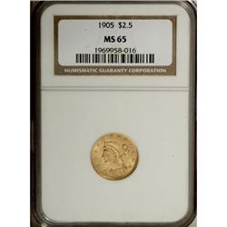 1905 $2 1/2 MS65 NGC