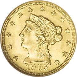 1905 $2 1/2 MS66 NGC