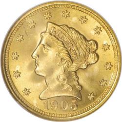 1905 $2 1/2 MS67 NGC