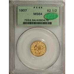 1907 $2 1/2 MS64 PCGS