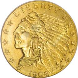 1908 $2 1/2 MS66 NGC