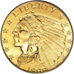 1909 $2 1/2 MS64 PCGS