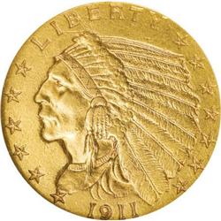 1911-D $2 1/2 AU58 NGC