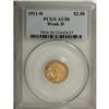 Image 3 : 1911-D $2 1/2 Weak D AU50 PCGS