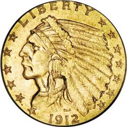 1912 $2 1/2 MS64 PCGS