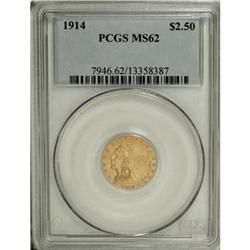 1914 $2 1/2 MS62 PCGS
