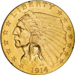 1914 $2 1/2 MS63 PCGS