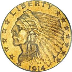 1914 $2 1/2 MS63 PCGS