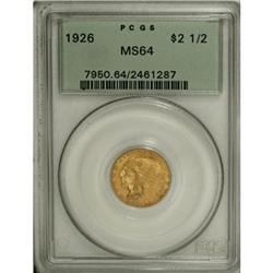 1926 $2 1/2 MS64 PCGS