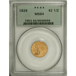1929 $2 1/2 MS64 PCGS