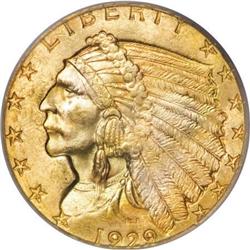 1929 $2 1/2 MS65 PCGS