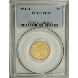 1854-O $3 VF30 PCGS