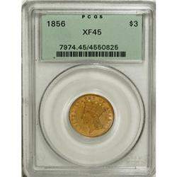 1856 $3 XF45 PCGS
