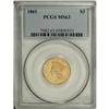 Image 3 : 1861 $3 MS63 PCGS