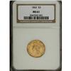 Image 3 : 1862 $3 MS61 NGC