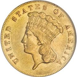 1866 $3 AU53 PCGS