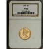 Image 3 : 1870 $3 MS62 NGC