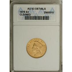 1878 $3 AU53 Details ANACS