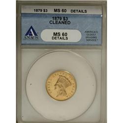 1879 $3 MS60 Details ANACS
