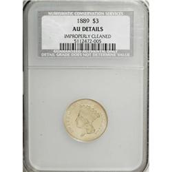 1889 $3--Improperly Cleaned--NCS. AU Details