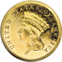 1881 $3 PR61 Cameo NGC