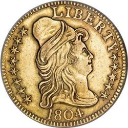1804 $5 Small 8 AU Details ANACS