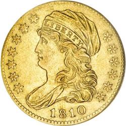 1810 $5 Small Date, Tall 5 AU53 NGC