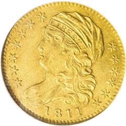 1811 $5 Small 5 AU55 NGC