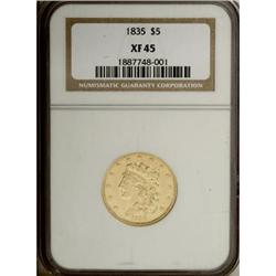 1835 $5 XF45 NGC