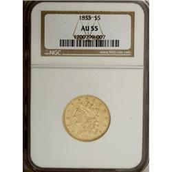 1835 $5 AU55 NGC