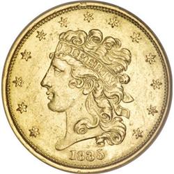 1835 $5 AU58 NGC